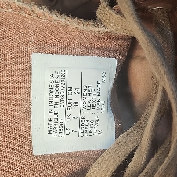 CONVERSE ALL* STAR Women’s Brown Leather Lace-Up Sneakers Shoes Size 7 US - Picture 6 of 9